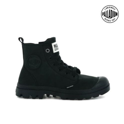 Bottes Palladium Pampa Hi Zip Nubuck Femme Noir | FR BRT213N